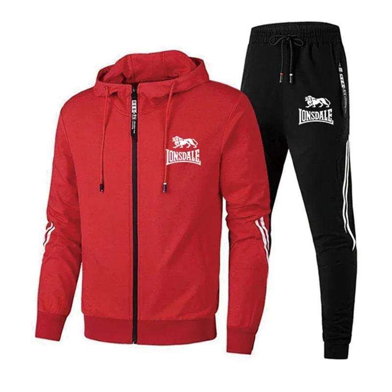 Buy Center Men's Tracksuit Set - Stylish Zipper Hoodie & Slim Pants - Buy Center UK