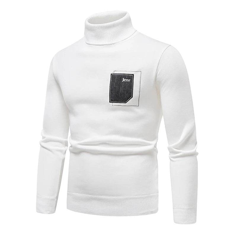 Buy Center Men's Turtleneck Sweater - Cozy Solid Color Casual Knit - Buy Center UK