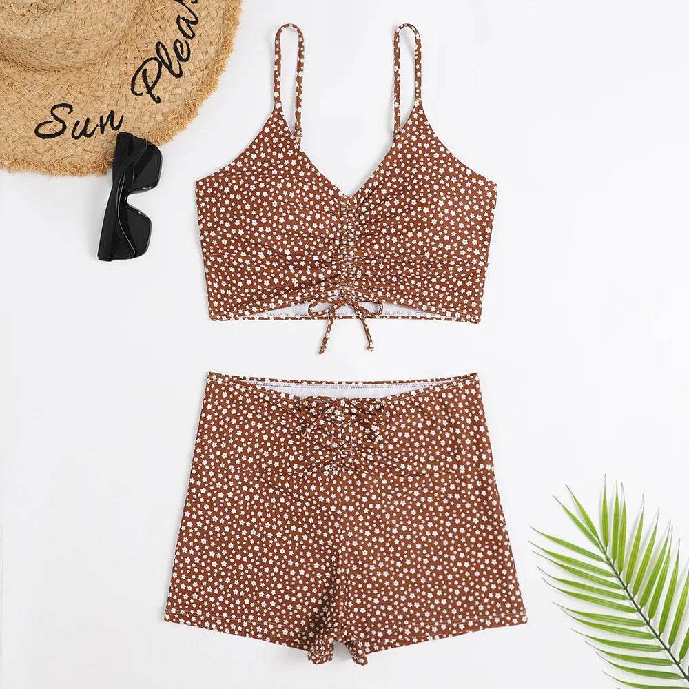 Buy Center High Waist Bikini Swimsuit - Floral Push Up Design 2023 - Buy Center UK