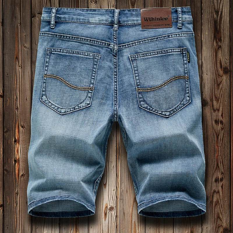 Buy Center Men's Denim Shorts - Classic Black & Blue Slim Fit - Buy Center UK