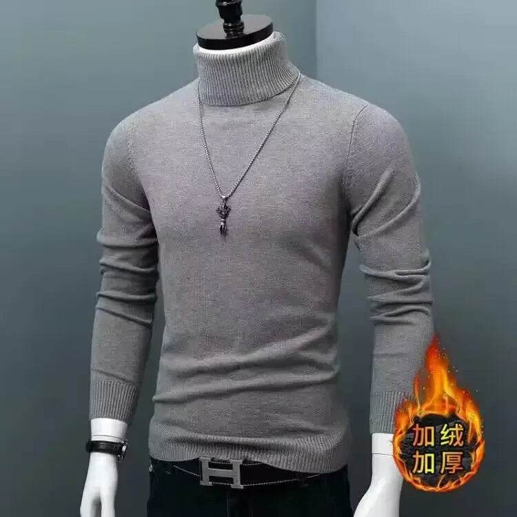 Buy Center Men's Winter Thick Warm Turtleneck Sweater - Slim Fit - Buy Center UK