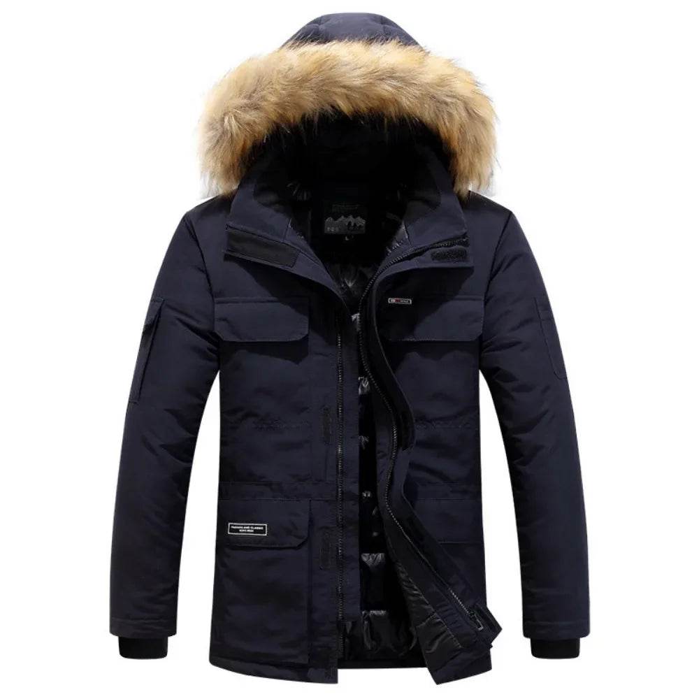 Buy Center Mens Winter Parka - Fur Hooded, Windproof, -30°C Warmth - Buy Center UK