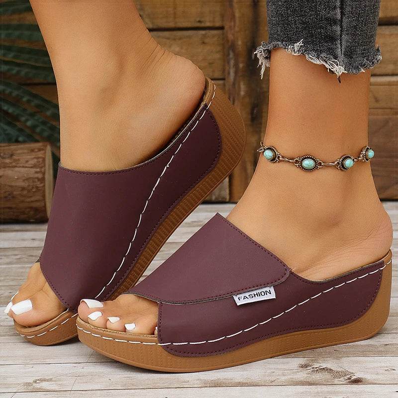Buy Center Women's Wedge Sandals - Casual High Heel Summer Footwear - Buy Center UK