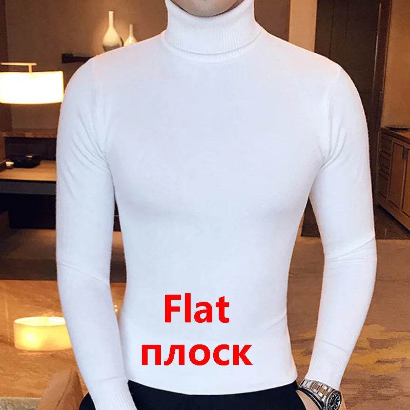 Buy Center Winter High Neck Sweater for Men - Slim Fit Turtleneck - Buy Center UK