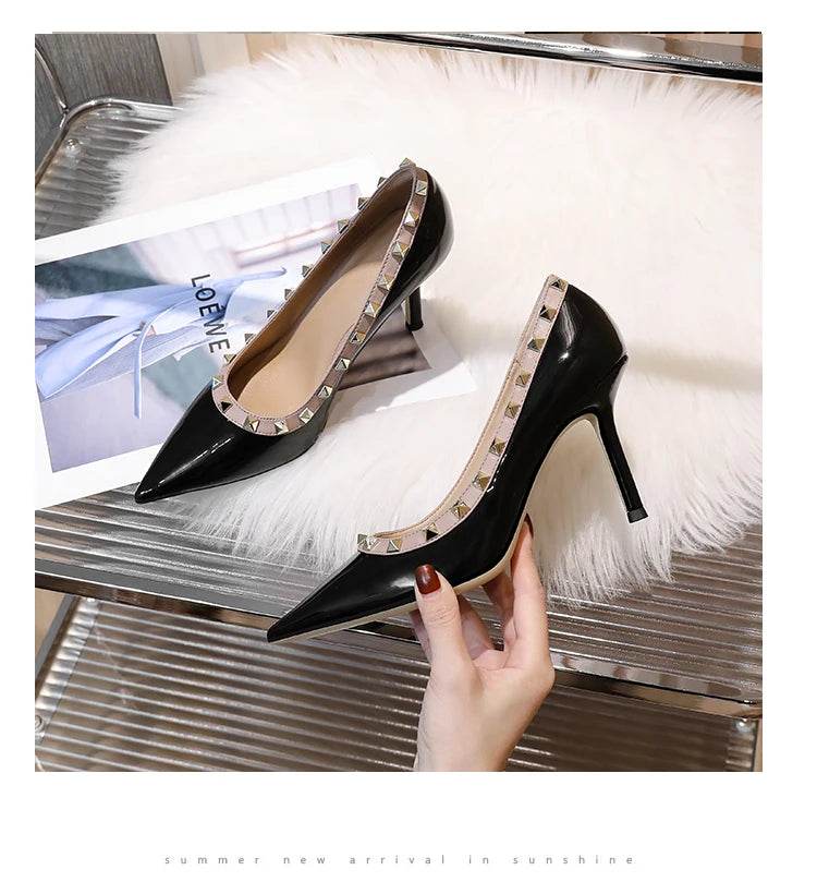 Buy Center Pointed Toe Leather High Heels - Perfect for Parties and Weddings - Buy Center UK