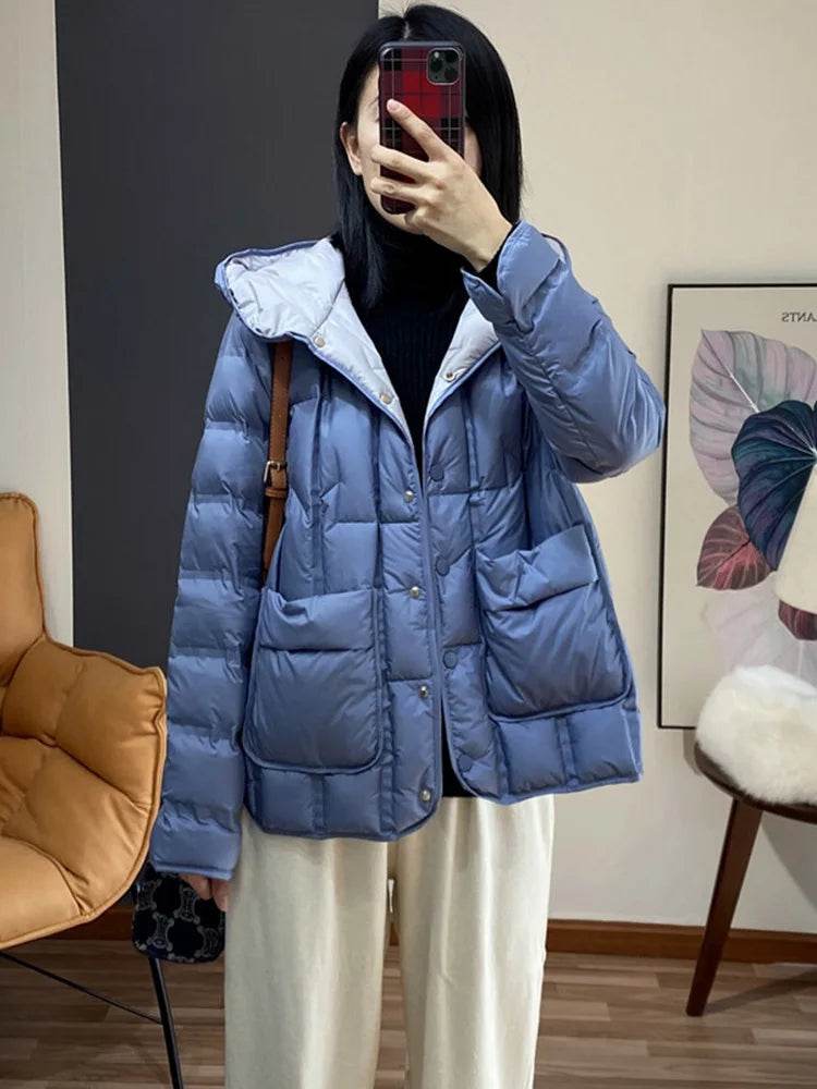 Buy Center Women's 90% White Duck Down Coat - Stylish & Warm - Buy Center UK
