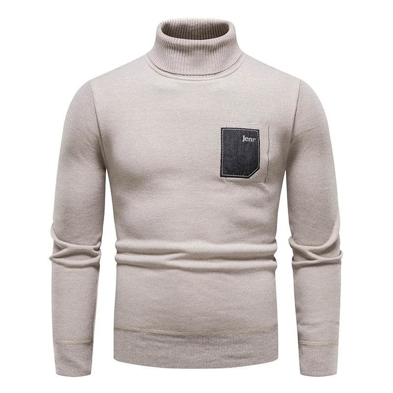 Buy Center Men's Turtleneck Sweater - Cozy Solid Color Casual Knit - Buy Center UK
