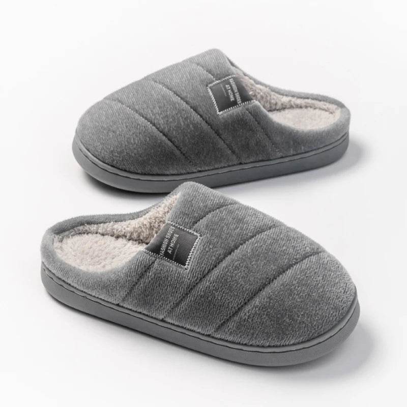 Buy Center Men's Anti-Slip Warm Slippers - Cozy Fur, Winter Comfort - Buy Center UK