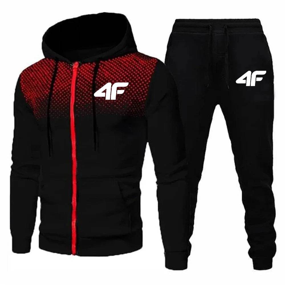 Buy Center Men's Autumn Winter Tracksuit - Sporty Zipper Jacket Set - Buy Center UK