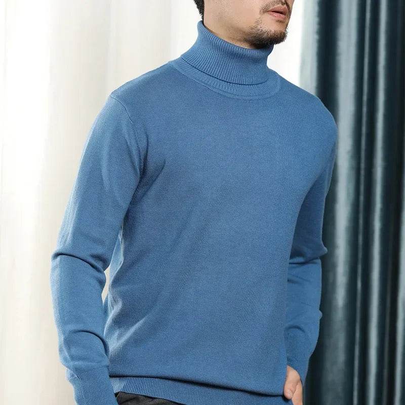 Buy Center White Turtleneck Sweater - Oversized Warm Knit Pullover - Buy Center UK