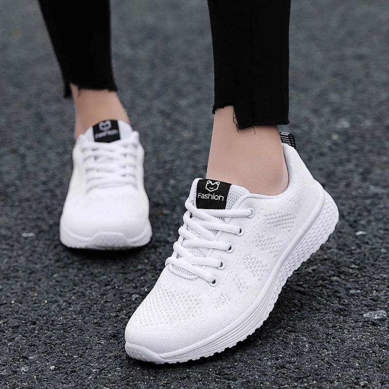 Buy Center Women's Fashion Platform Sneakers - Stylish Running Flats - Buy Center UK