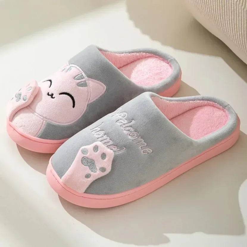 Buy Center Women's Plush Winter Slippers - Non-Slip Animal Print Shoes - Buy Center UK