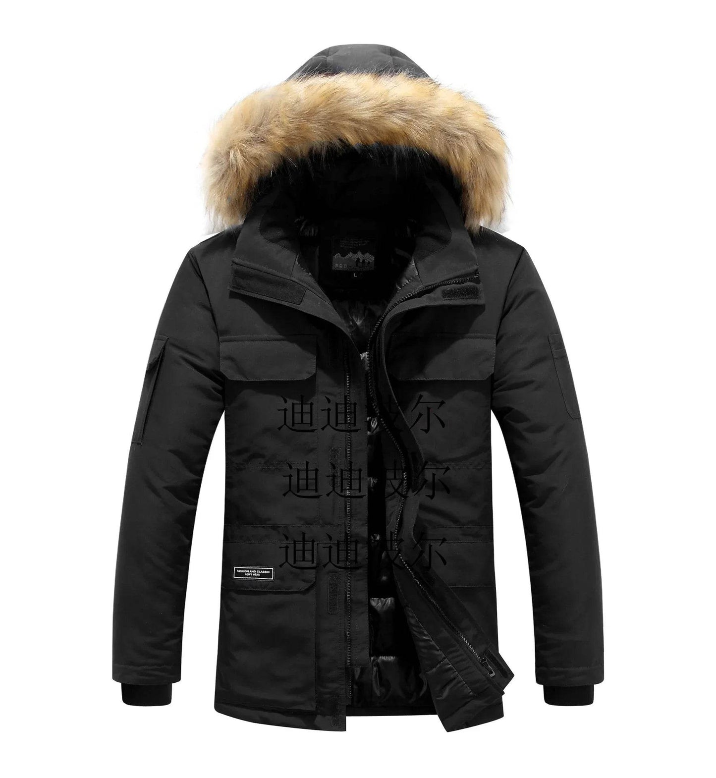 Buy Center Mens Winter Parka - Fur Hooded, Windproof, -30°C Warmth - Buy Center UK
