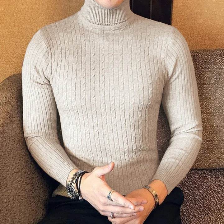 Buy Center Men's Turtleneck Pullover Sweater - Warm Slim Fit Design - Buy Center UK