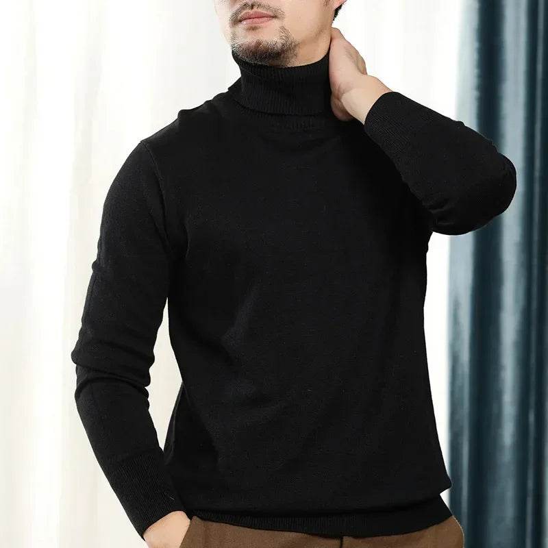 Buy Center White Turtleneck Sweater - Oversized Warm Knit Pullover - Buy Center UK