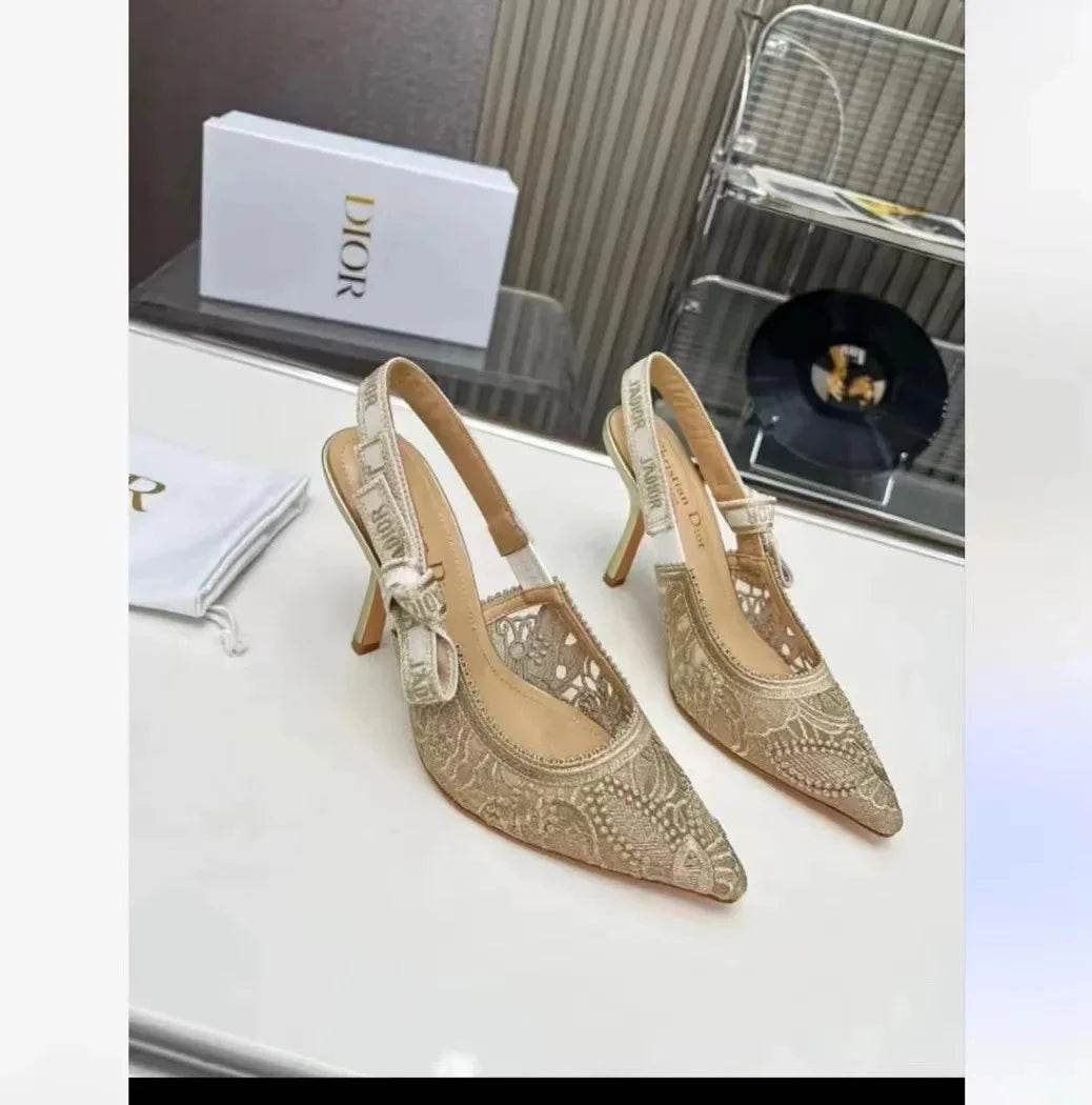 Trendy Fairy Tale Lace Mesh High Heels - Buy Center Women's Sandals - Buy Center UK
