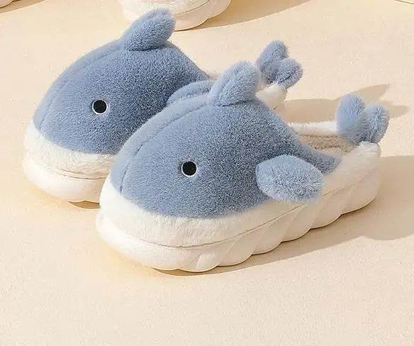Buy Center Funny Shark Cotton Slippers - Warm Plush Non-Slip Design - Buy Center UK