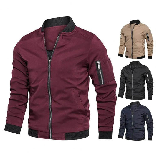 Buy Center Autumn Men's Windbreaker Jacket - Stylish Casual Bomber - Buy Center UK