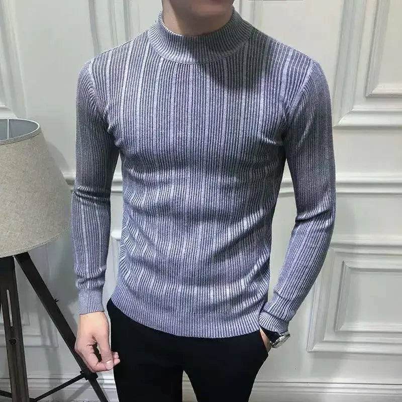 Buy Center Men's Oversize Wool Turtleneck Sweater - Vintage Style - Buy Center UK