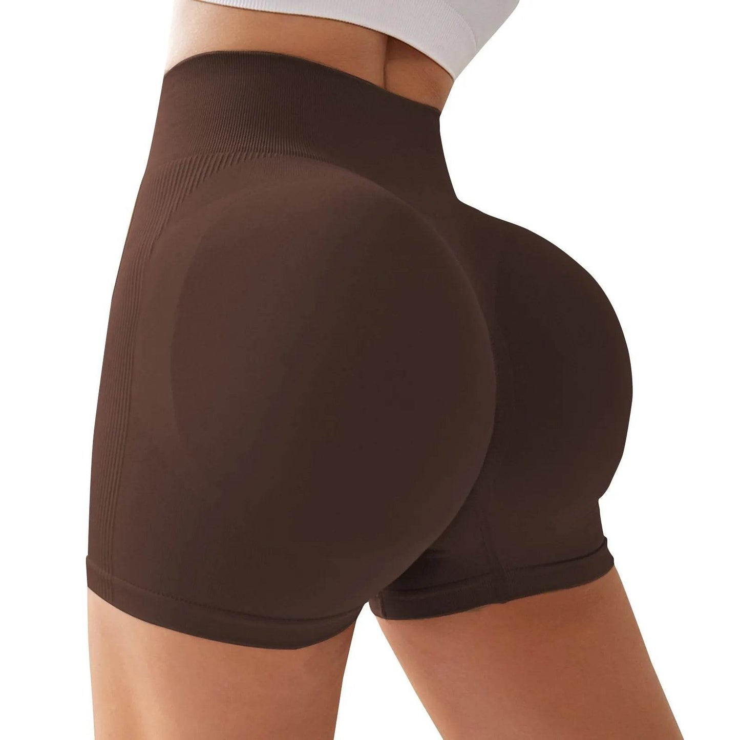 Buy Center High Waist Peach Lift Sports Shorts - Elegant Summer Fit - Buy Center UK