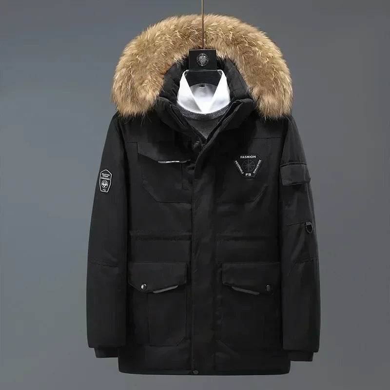 Buy Center Winter Down Jacket - 90% Duck Down, Fur Collar for -30°C - Buy Center UK