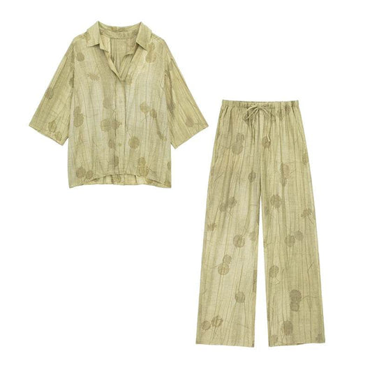 Buy Center Women's Spring Set 2024 - Chic Loose Shirt & Pants - Buy Center UK