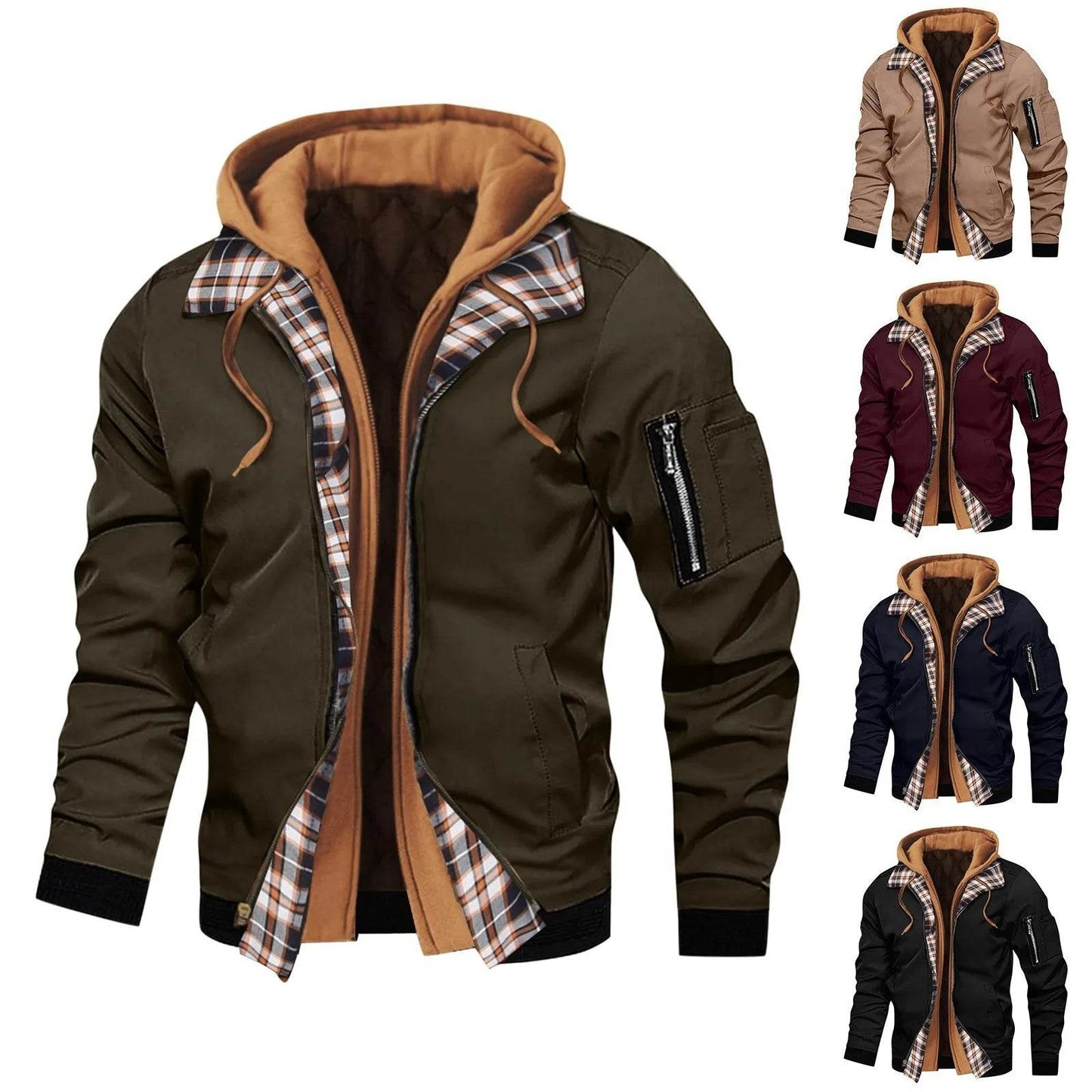 Buy Center Men's Thick Hoodies - Slim Fit Windbreaker for All Seasons - Buy Center UK