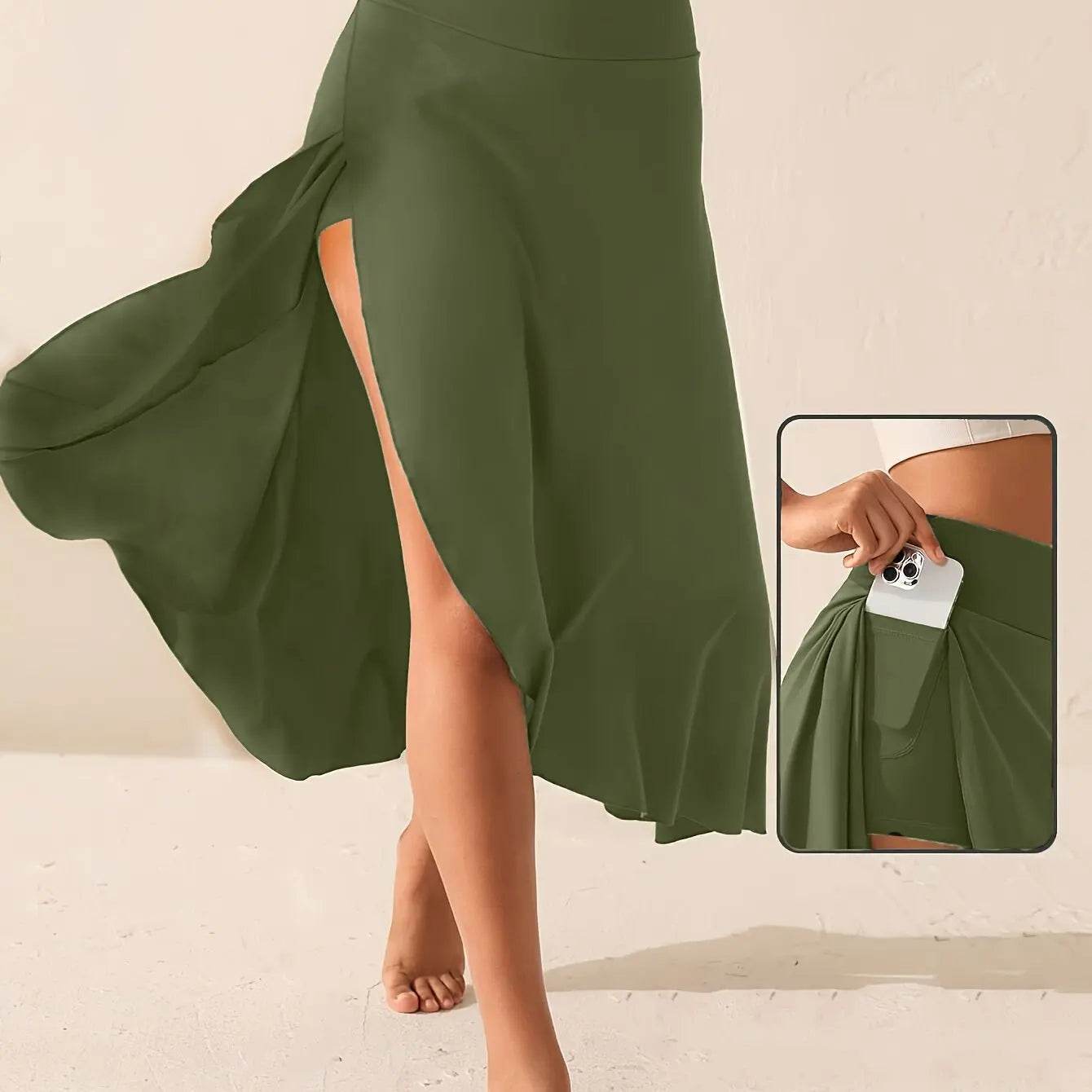 Buy Center Elegant Ankle-Length Skirt - Irregular Flounces Design - Buy Center UK