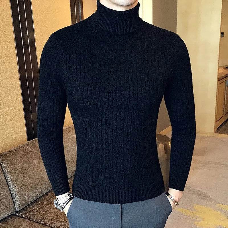 Buy Center Men's Turtleneck Pullover Sweater - Warm Slim Fit Design - Buy Center UK