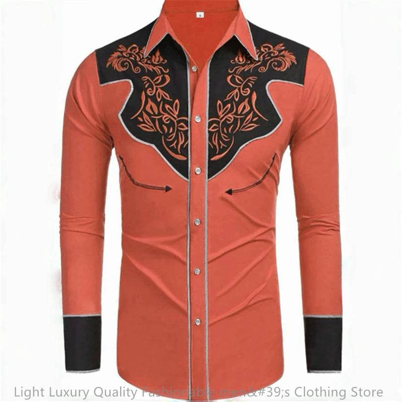 Buy Center Men's Long-Sleeved Denim Shirt - 20 Colors Available - Buy Center UK