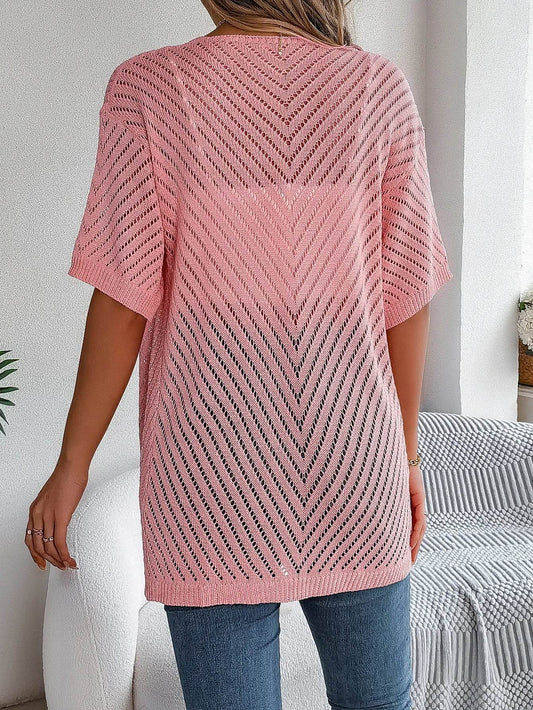 Buy Center Spring Summer Knitted Cardigan - Casual Hollow Out Fit - Buy Center UK