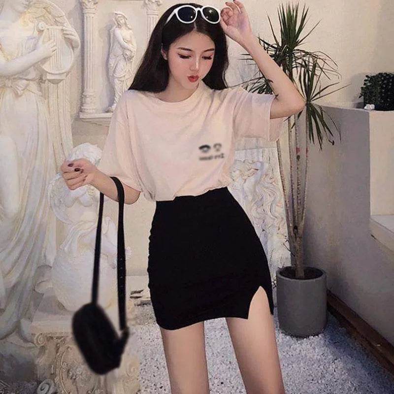 Buy Center Summer Women's Dress - High Waist Slim Split Skirt - Buy Center UK