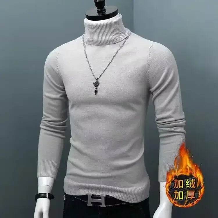 Buy Center Men's Winter Thick Warm Turtleneck Sweater - Slim Fit - Buy Center UK