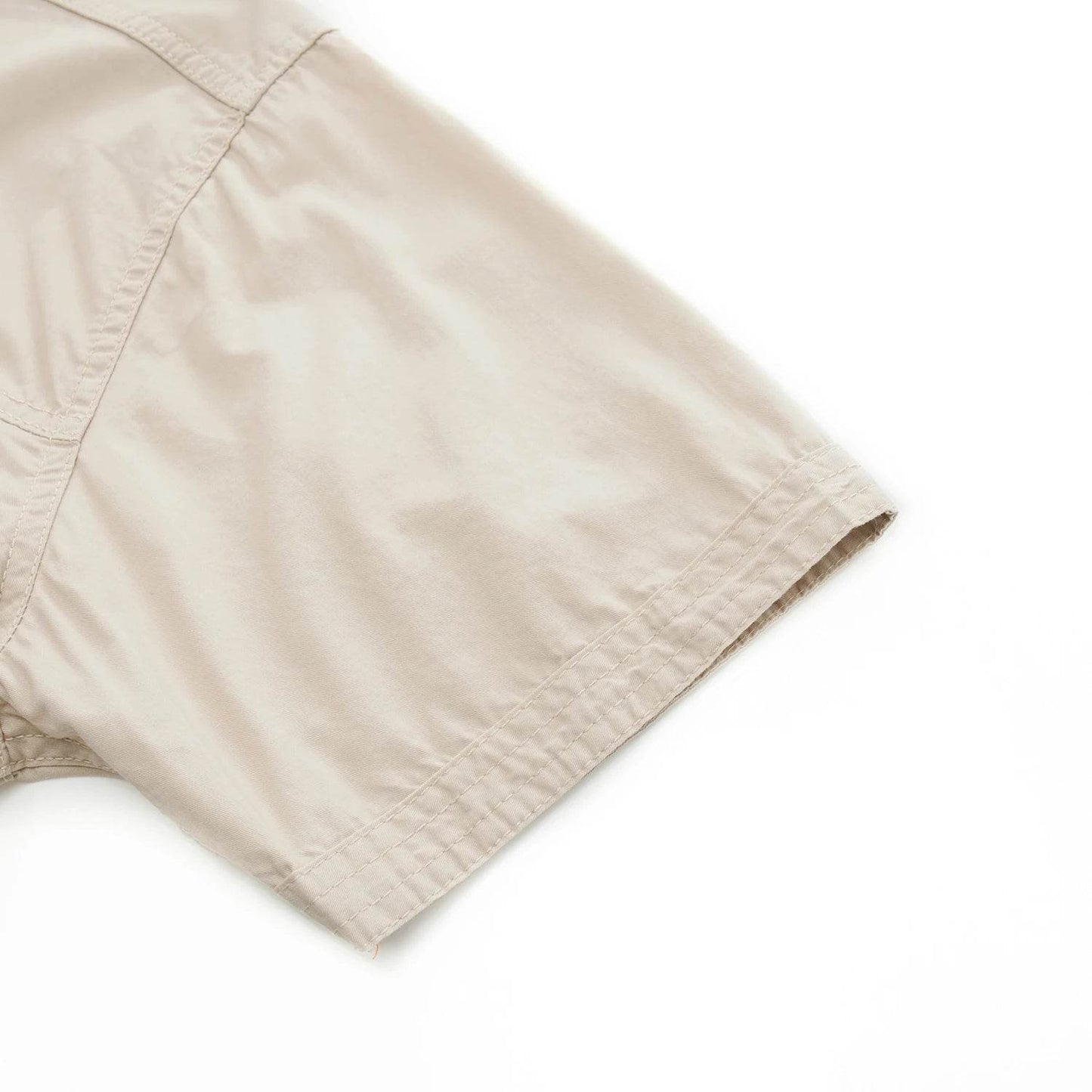 Buy Center Men's Solid Color Safari Shirt - 100% Cotton Short Sleeve - Buy Center UK