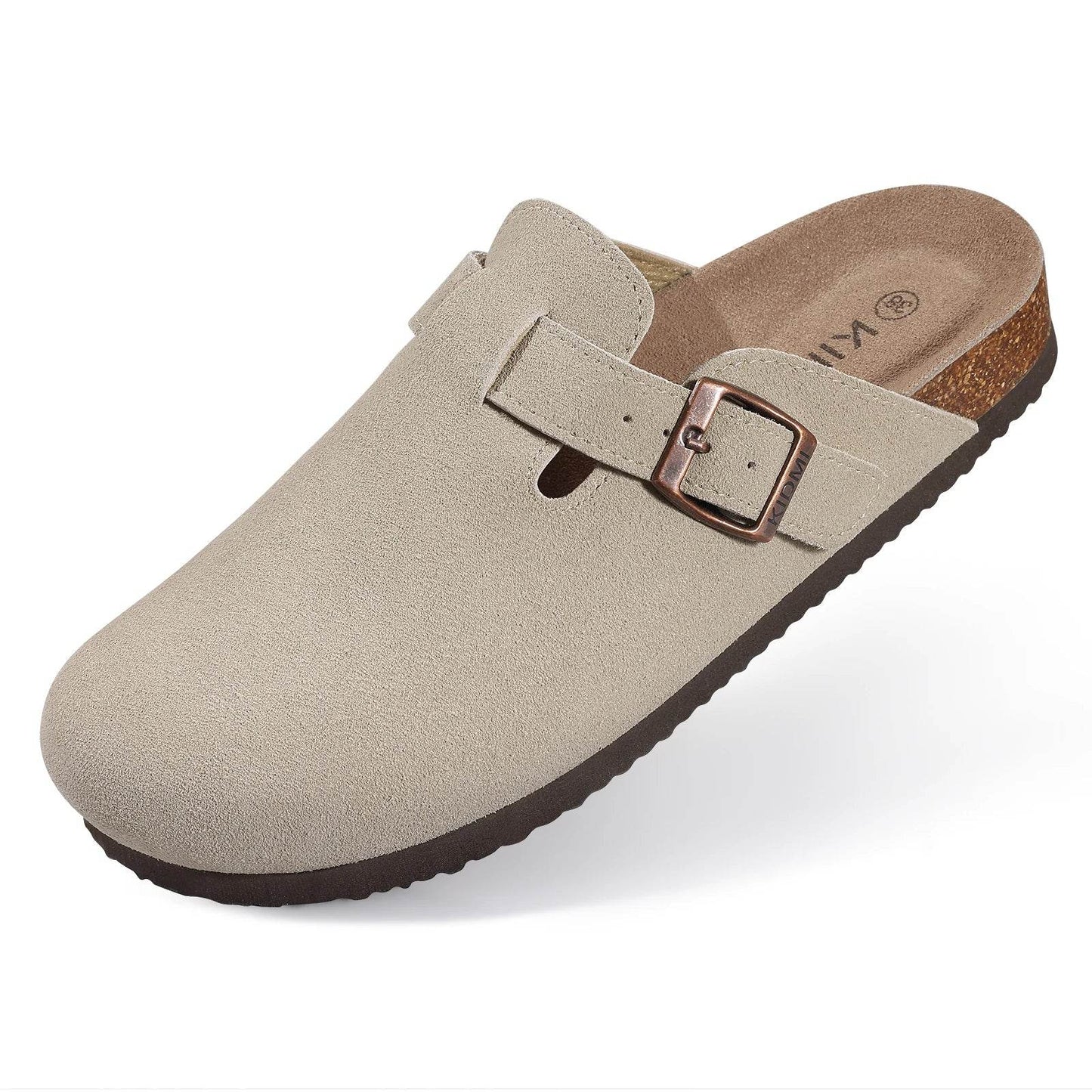 Comwarm Women's Suede Mules Slippers - Arch Support Outdoor Shoes - Buy Center UK