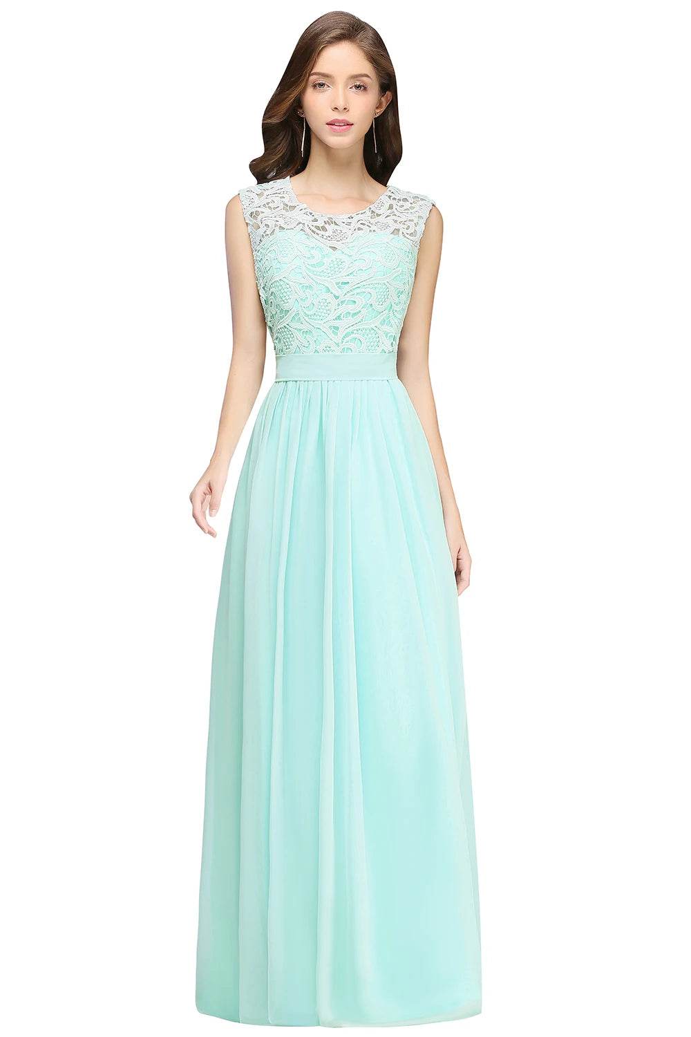 Mint Green Bridesmaid Dresses - Elegant A-Line Chiffon Gowns - Buy Center UK