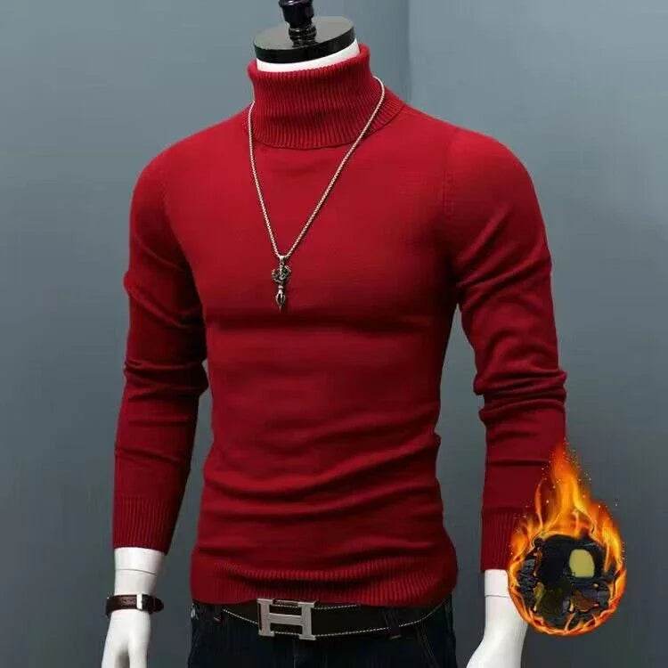 Buy Center Men's Winter Thick Warm Turtleneck Sweater - Slim Fit - Buy Center UK