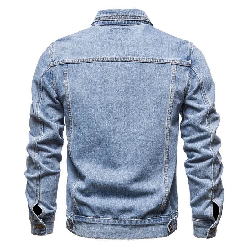 2024 Autumn Men’s Denim Jackets - Slim Fit Casual Motorcycle Coats - Buy Center UK
