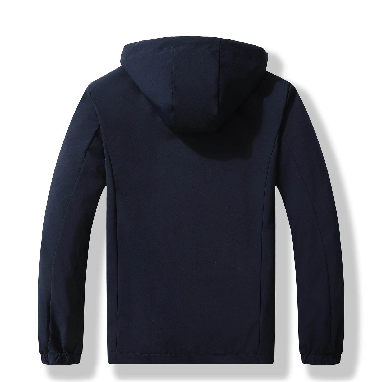 FBI Men's Zipper Jackets - Casual Solid Color, Windproof & Hooded - Buy Center UK