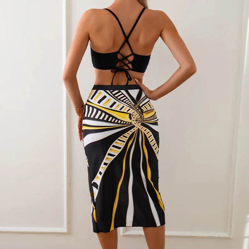 Buy Center 2025 High Waist 3-Piece Push Up Bikini Set for Women - Buy Center UK