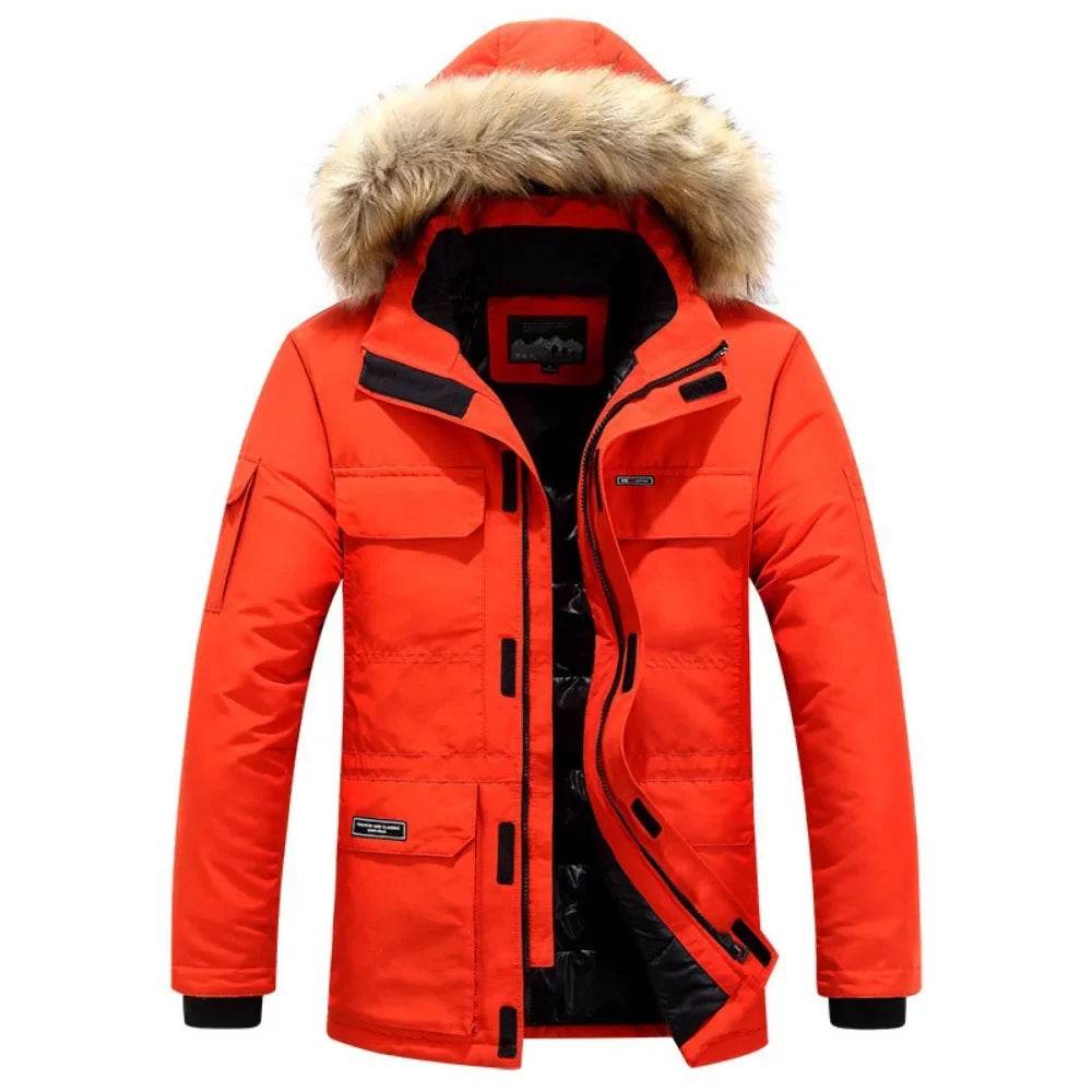 Buy Center Mens Winter Parka - Fur Hooded, Windproof, -30°C Warmth - Buy Center UK