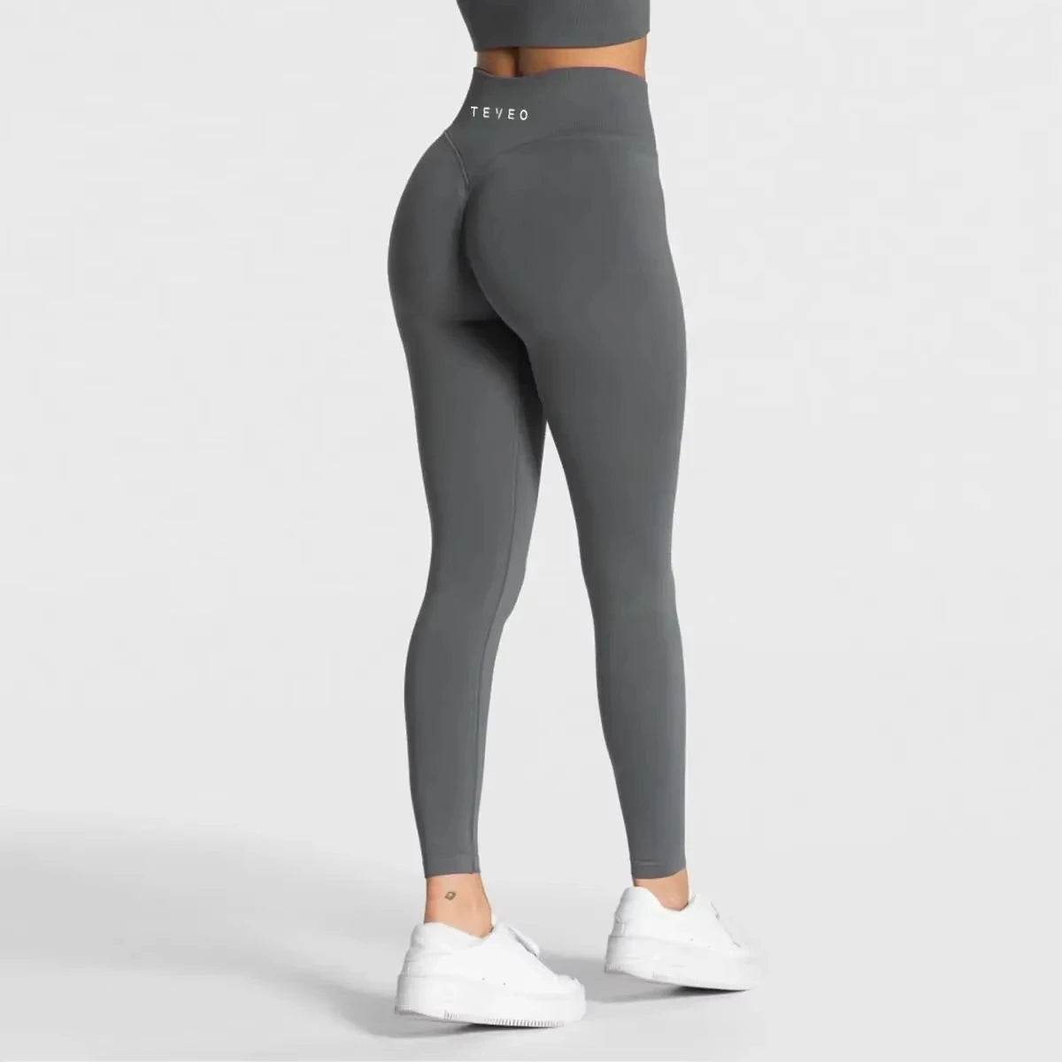 2025 TEVEO Women's Seamless Yoga Leggings - High Stretch Fitness Pants - Buy Center UK