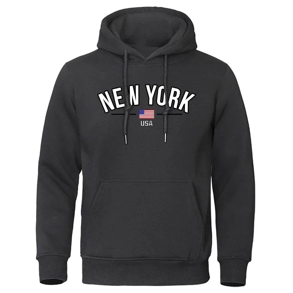 Buy Center Men’s NEW YORK City Print Hoodie - Casual Oversized Fit - Buy Center UK