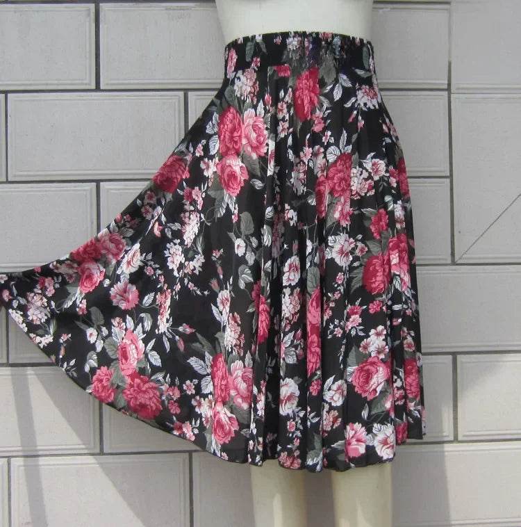 Buy Center Summer Ice Silk Skirt - Floral Design for Women - Buy Center UK