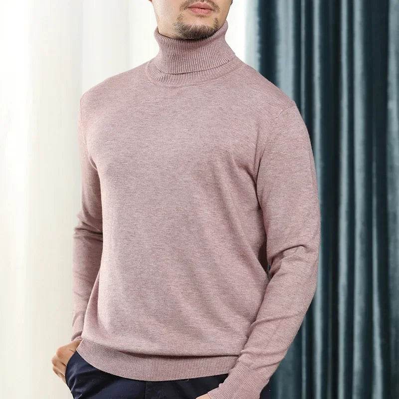 Buy Center White Turtleneck Sweater - Oversized Warm Knit Pullover - Buy Center UK