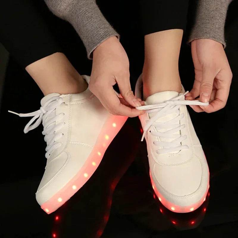 Maogu Luminous Sneakers - USB Rechargeable LED Light-Up Shoes - Buy Center UK