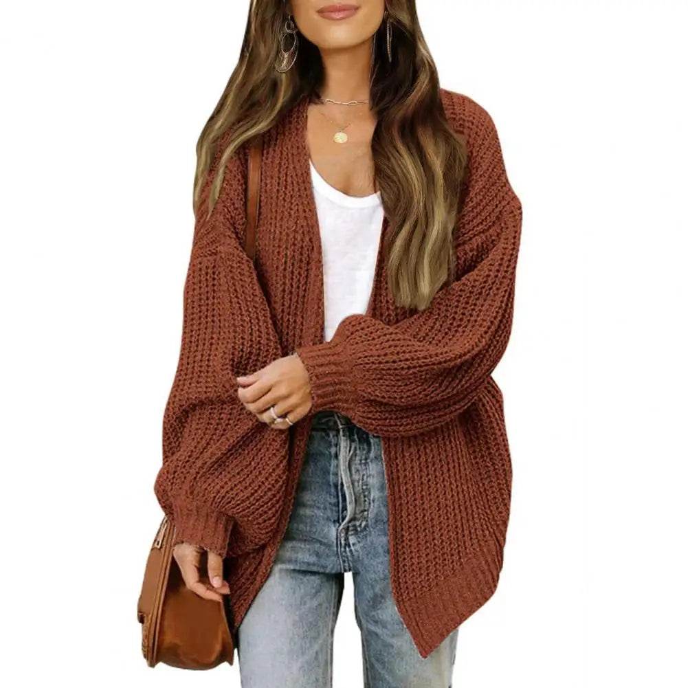 Buy Center Women's Solid Color Cardigan Sweater - Open Front Design - Buy Center UK