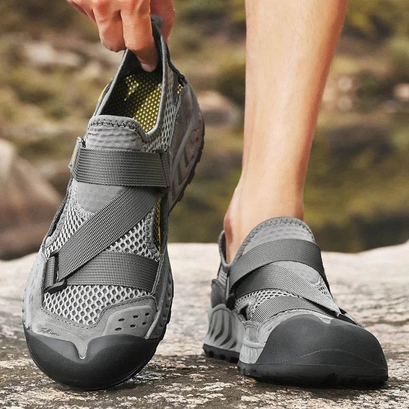 Buy Center Men's Genuine Leather Sandals - Casual Outdoor Beach Shoes - Buy Center UK