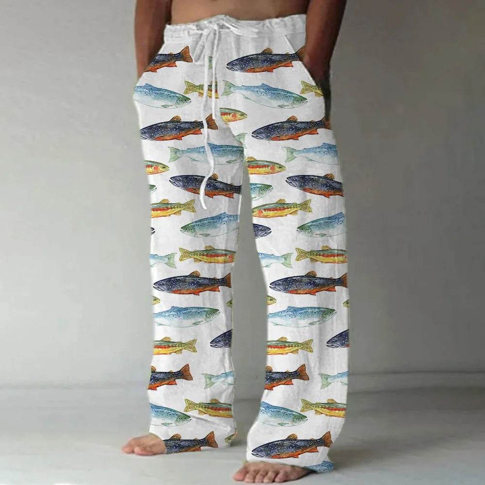 Buy Center Men's Loose Casual Sports Pants - 3D Lizard Pattern - Buy Center UK