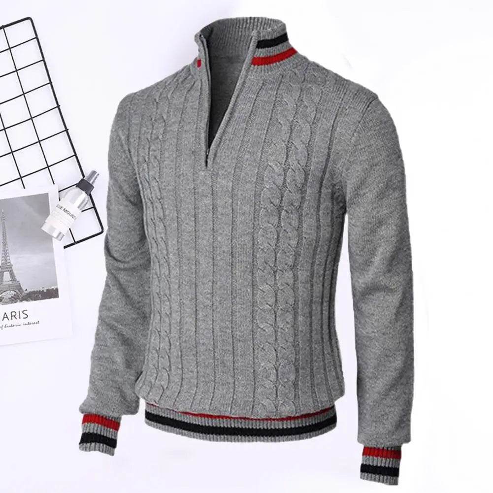 Buy Center Turtleneck Pullover Sweater - Patchwork Color Twist Design - Buy Center UK